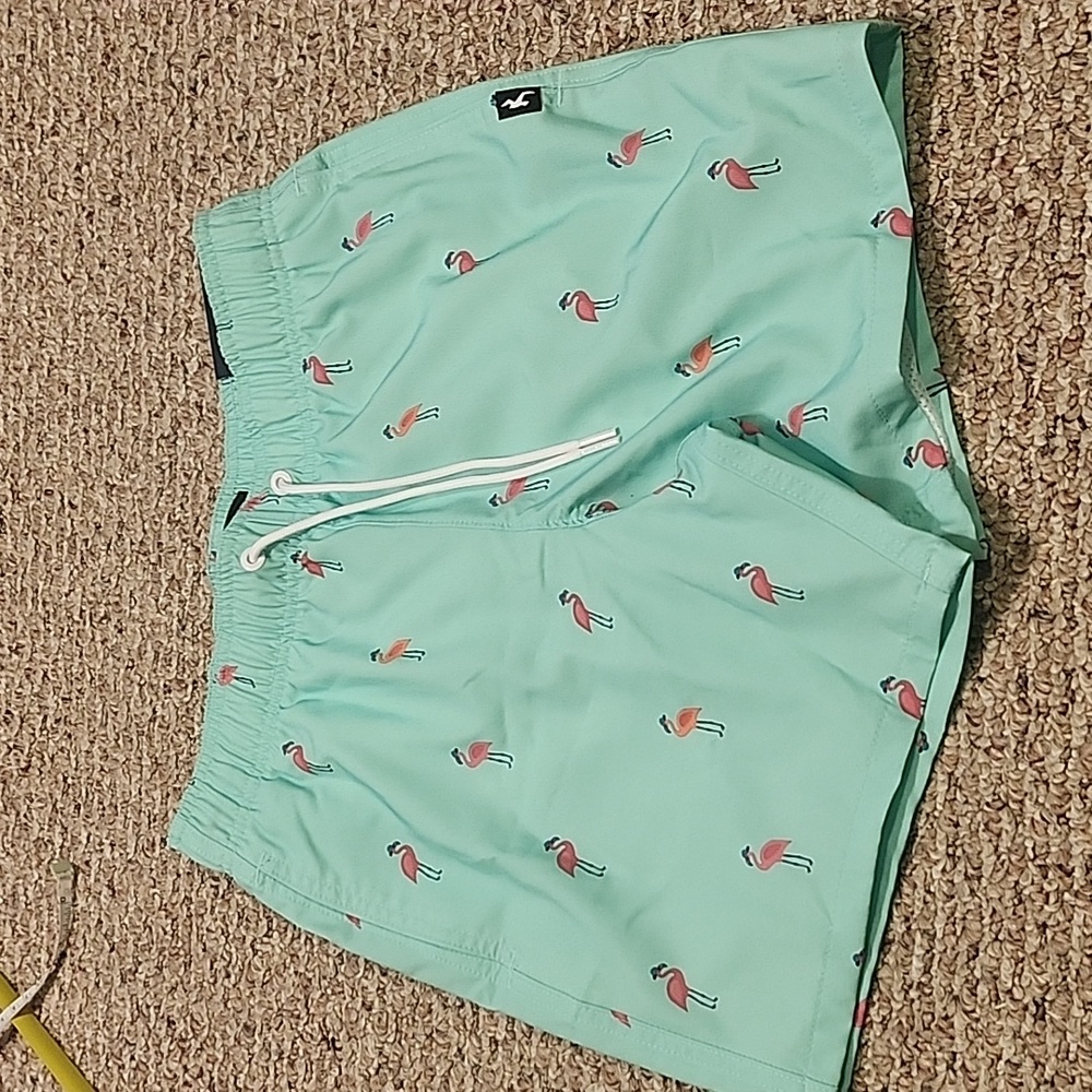 Hollister flamingo guard swim trunks